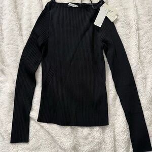 Abercrombie & Fitch Black Ribbed Top